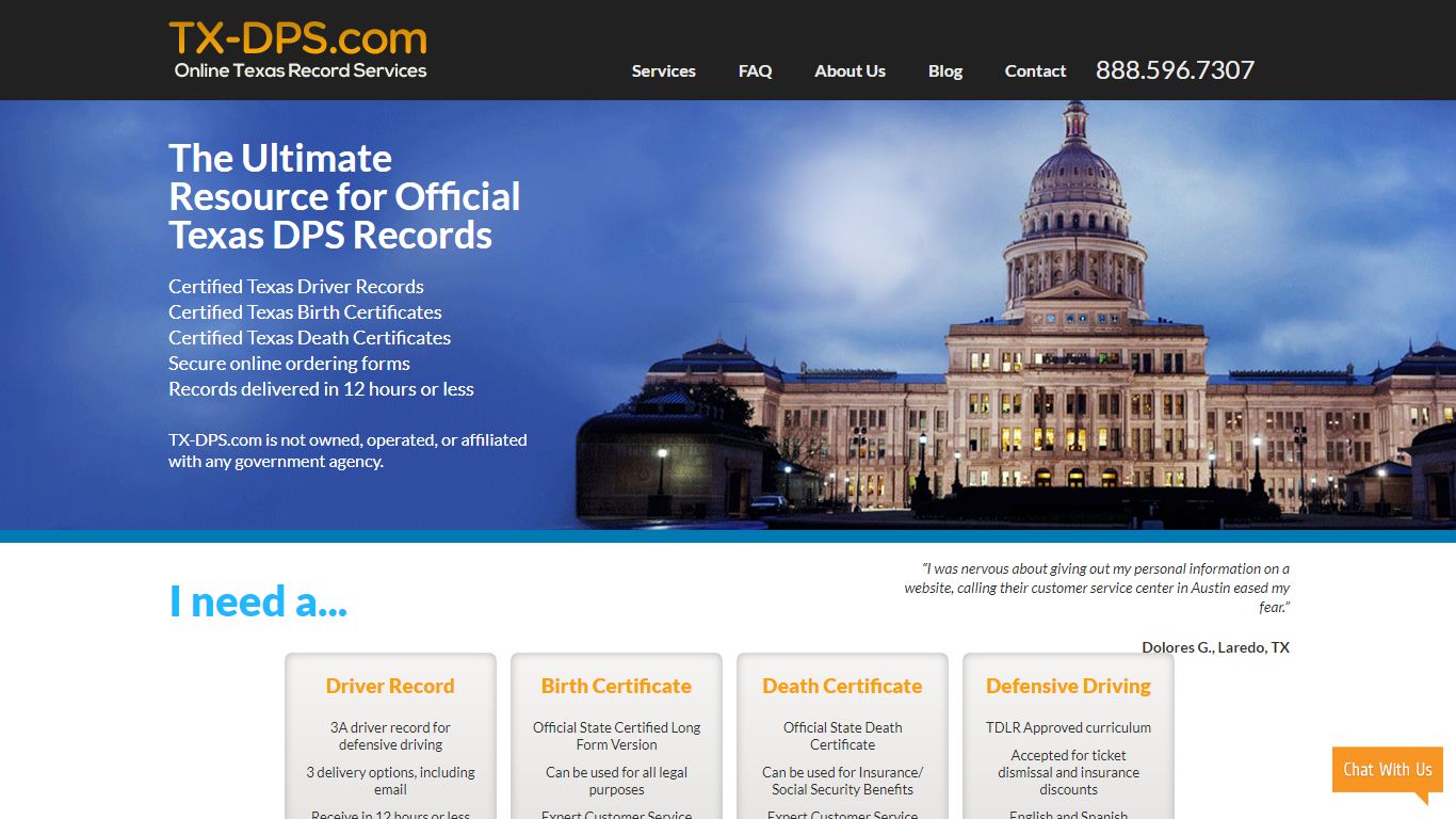 Order Certified Texas Birth Certificate Online | TX Record Service